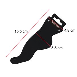 50Pcs Anklet Display Paper Card Set Feet Shape Blank Cardboard Jewelry Holder Hanger Tags Jewelry Display Cards Collection Cardboard for Earrings Necklace Display and Jewelry Packaging, Black