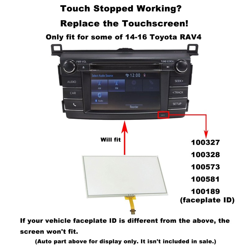 Navigation Touch Screen Digitizer Fit for Toyota RAV4 Prius C