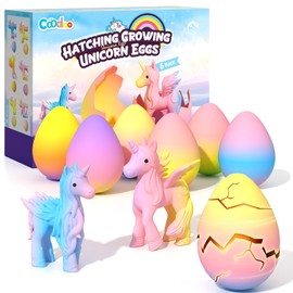 Coodoo Unicorn Hatch Rainbow Eggs for Children - Pack of 6 Unicorn Gifts for Girls & Boys, Birthday and Easter Gifts for Children from 3 Years - Girls Gifts for 3 4 5 6 7 8 Years
