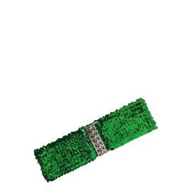 Ro Rox Sequin Stretch Belt - Sparkly Elastic Waist Belt for Dresses & Outfits, Green