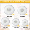 Cunhill 200 Pcs 5 Size Plastic Bowl Covers Bulk, Reusable