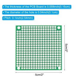 PATIKIL 2" x 2" PCB Board Circuit, 12 Pcs Single Sided Prototype Solder Boards for DIY Soldering and Electronic Project Circuit Boards Solderable Breadboard, Green
