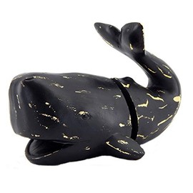 Bellaa 29677 Whale Bookends Nautical Sea Life Fun n Functional Ocean Decor 7 inch