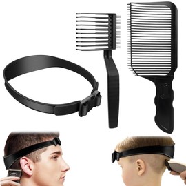 Pack of 3 Hair Cutting Combs Transition Aid, Barber Comb for Men, Hair Cutting Stencil, Curved Hairdresser Comb, Hair Cutting Comb Hairdressing Comb