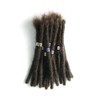 Human Hair Dreadlock Extensions 20 Strands Handmade Crochet Real Hair