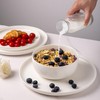 AmorArc Ceramic Dinnerware Sets, Wavy Rim Stoneware Plates and Bowls
