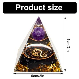 VBNZBK VBNZBK Orgonit Pyramide Kristalle Pyramide Gro? Edelsteine Pyramiden Sternzeichen Esoterik Sternzeichen Geschenke 12 Constellation, Meditation Deko Esoterik Deko (L?we)