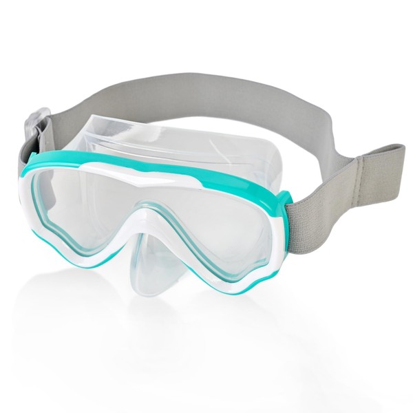 Green Full Face Snorkel Mask Kids Set, Snorkel Set Kids