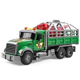 Dwi Dowellin Toy Truck Transport Cars Carrier with Dinosaur for Kids Toddlers,Birthday Gifts for Boy Toddler Child 3 4 5 6 Years Old