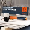 Presch Rubber Mallet Black/White 450g - Mallet Hammer with fibreglass