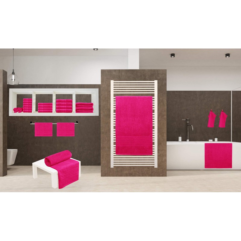 Lashuma London Shower Towel 70 x 140 cm Red Rhubarb