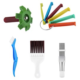 daier 5PCS Air Conditioning Brush Tool, Air Conditioner Fin Comb Cleaner kit, Steel AC Evaporator Comb, Radiator Condenser Fin Comb, FCR6 Fin Comb Tool for AC Evaporator Radiator