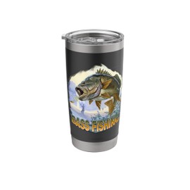 Leaping Bass with Spinnerbait Design Stainless Steel Insulated Tumbler