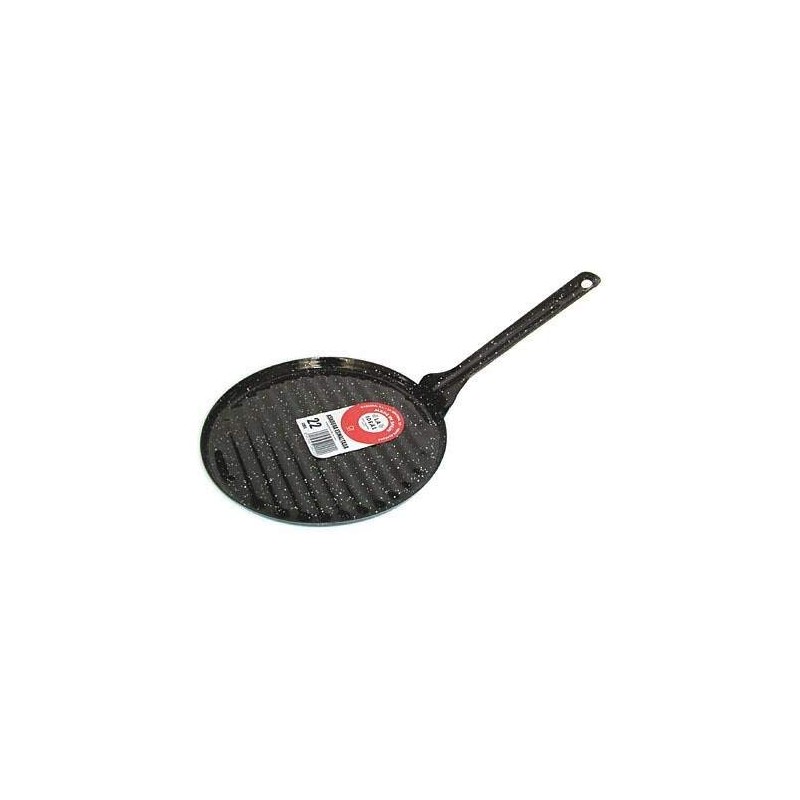 La Ideal Round Enamelled Roast Pan, 22 cm, Steel, Black