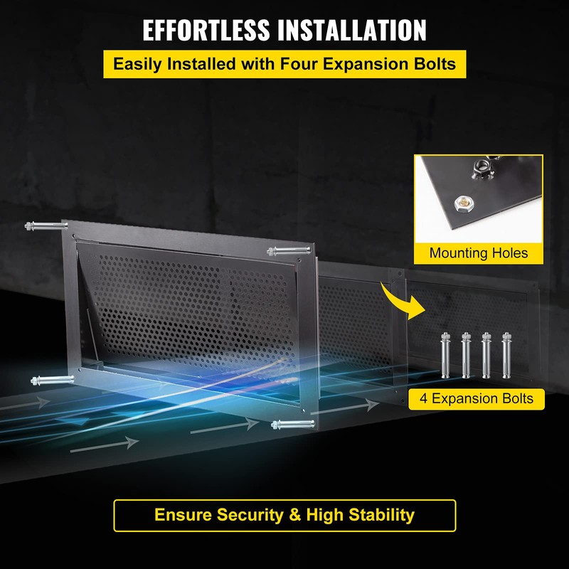 VEVOR Crawl Space Flood Vent, 8" Height x 16" Width