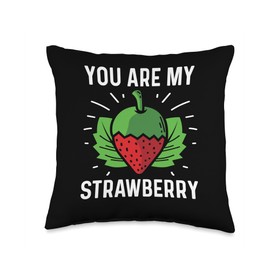 My Strawberry Agriculturist Throw Pillow