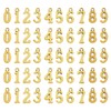 FSSTUD 100 ciondoli in metallo a forma di numero piccolo,