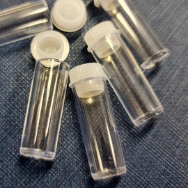 SHC Web 20 x 1ml Empty Mini Clear Plastic Tubes (Bead/Beading/Glitter/Paint/Sample/Art/Craft Storage Vials)