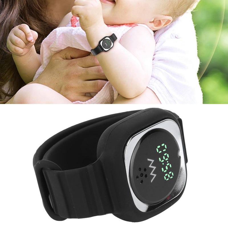 Ultrasonic Mosquito Repellent Bracelet with Time Display Anti Mosquito Wristband