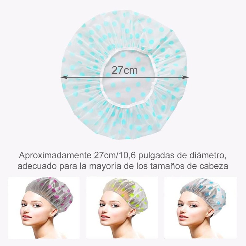 3 Piezas Gorros De Baño Impermeable Para Mujer Para El