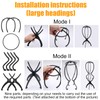 Pack of 2 50 cm Wig Stand for Long Hair,