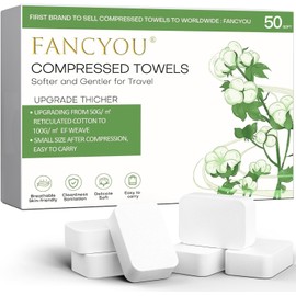 Toallas Comprimidas Grandes - Mini Quitar Maquillaje Toallitas Facial Desechables - Paños Biodegradables Desmaquillantes Cara Kit Viaje para Travel Essentials,Belleza Salón(50 Unidad Verde)
