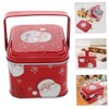 LABRIMP Holiday Decorative Tin Cookie Tins Lids Christmas Treat Magnetic