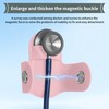 Magnetic Stethoscope Holder Clip 2-Pack (Black & Pink) - Secure
