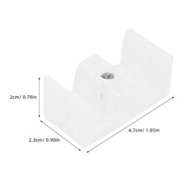 4Pcs Silicone Shower Door Bumpers, Adjustable Sliding Door Stopper, Anti-Collision Blocks for Glass Shower s, Easy Install Bottom Guide, White