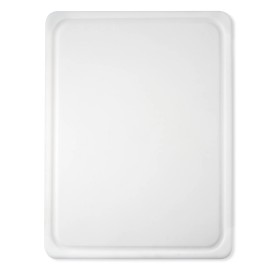 15"x20" Non-Slip Poly Cutting Board, White, New