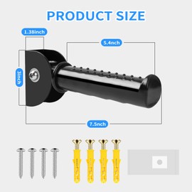 Flip Up Grab Bar for Wall,Door Assistant Support Grip Handle,Doorway Flip Assist Handle for Elderly,Supports Up to 300lbs (Dark Black 2pcs)