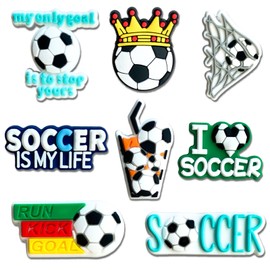 Soccer Shoe Decoration Charms for Croc Clog, Sports Ball Charms Accessories for Adults