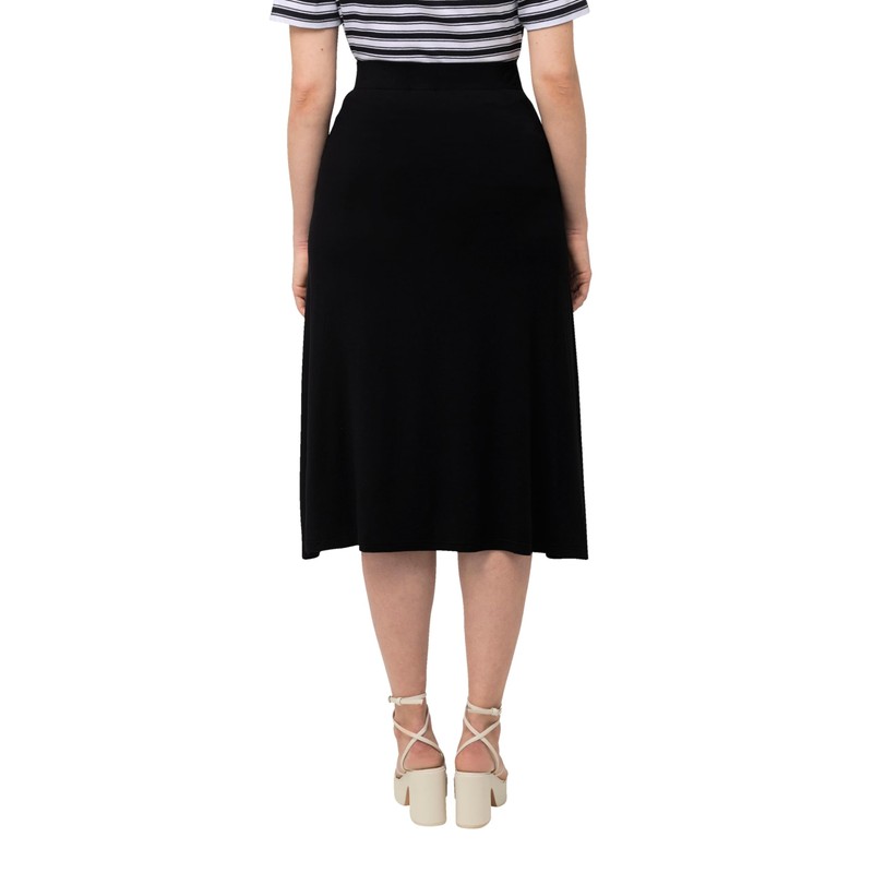 Ulla Popken Women's Skirt, black
