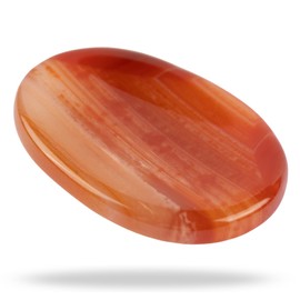 Carnelian Worry Stone for Anxiety Relief – Polished Thumb Stone for Meditation, Stress Relief & Healing – Pocket Sized Crystal for Chakra Balancing & Spiritual Gift for Women & Men