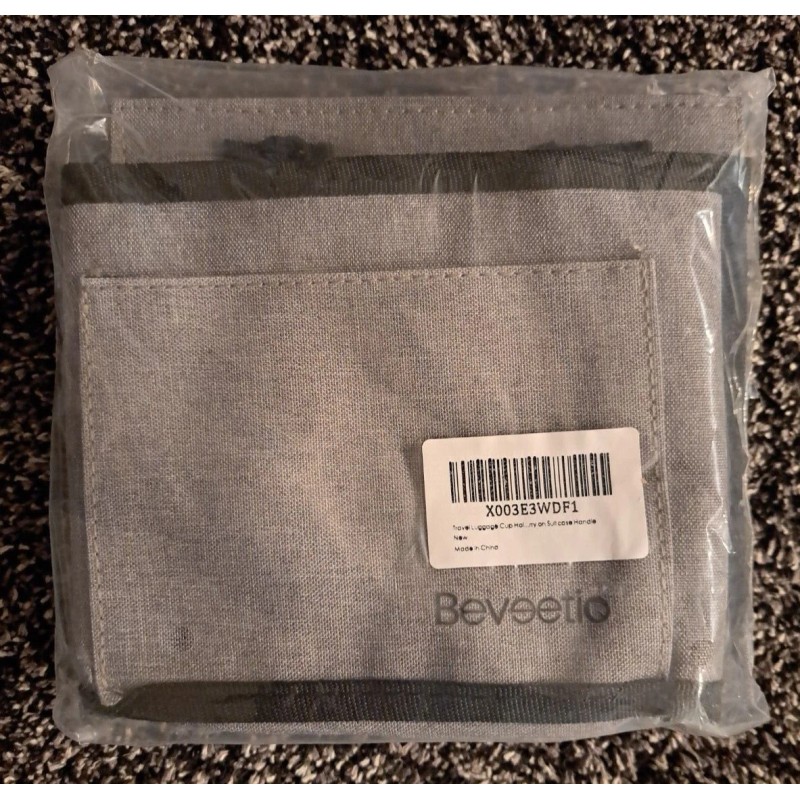 Beveetio Luggage Cup Holder, Free Hand Suitcase, Side Opening, Adjustable