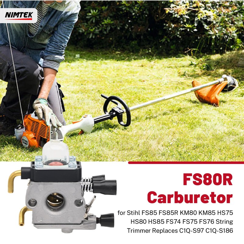 NIMTEK FS80R Carburetor Rebuild Kit for Stihl FS80 FS85 FS85R