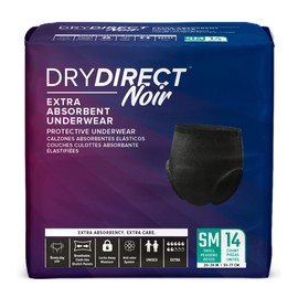 Dry Direct Noir Extra Protective Underwear (Medium - Pack of 14) by Parentgiving
