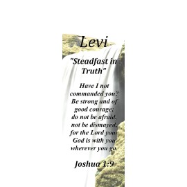 Levi "Steadfast in Truth" Keepsake Name Meaning Bookmark with Verse and Tassel