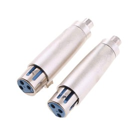 2 Pack 3 Pin XLR Female to RCA Female Adapter Audio Cable Microphone Adapter xlr rca Female Converter Adapter