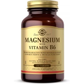 Solgar Magnesium with Vitamin B6, 250 Tablets