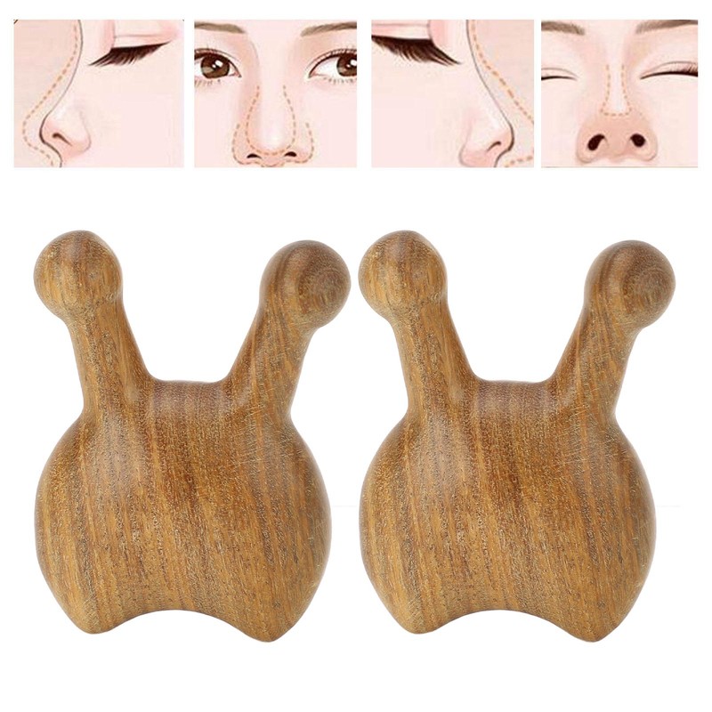 2pcs Nose Massage Tool Reduce Stress Calm Mood Sandalwood Nose