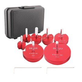 maXpeedingrods 7 Pcs PVC Pipe Reamer Kit with 3/4 Inch, 1 Inch, 1-1/4 Inch, 1-1/2 Inch, 2 Inch, 3 Inch, 4 Inch Head Aluminum, PVC Fitting Socket Saver Tool Set, Fit Standard 1/2" Drills