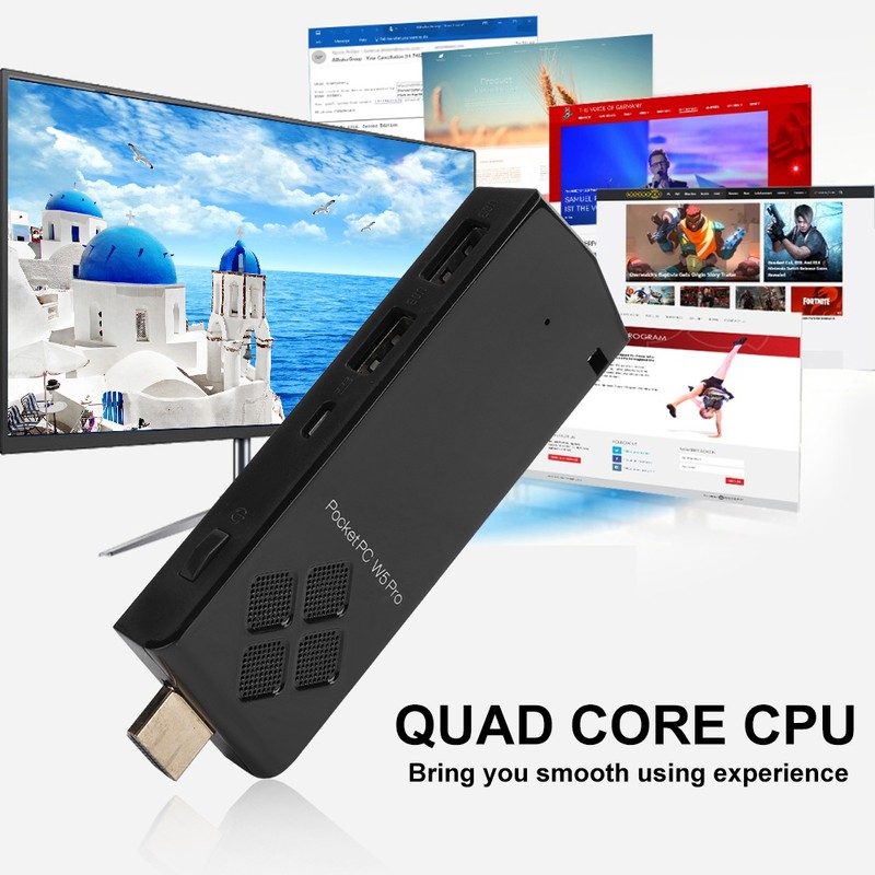 For Intel Z8350 Quad Core CPU Win10 Mini PC 4GB