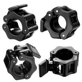 VARHHUXHA Pack of 4 Dumbbell Clasps, 30 mm Barbell Clamps Collar Clips Locking Quick Release for Workout Weightlifting Fitness Training Accessories