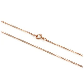 9ct Rose Gold Hammered Trace Chain 20 Inches