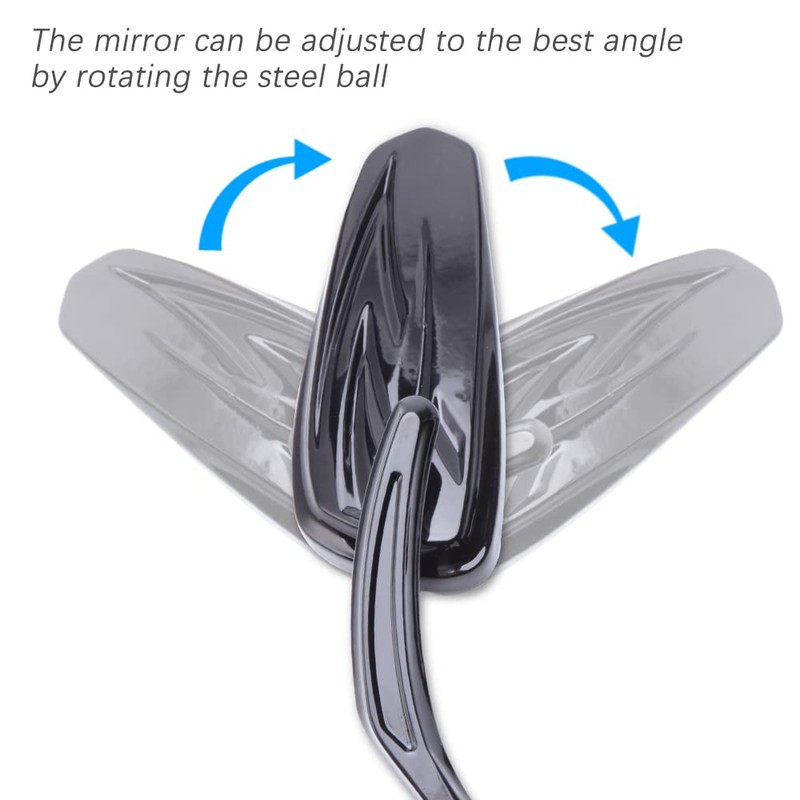 DREAMIZER Motorcycle Rear View Mirrors Handlebar Side Mirrors for Street