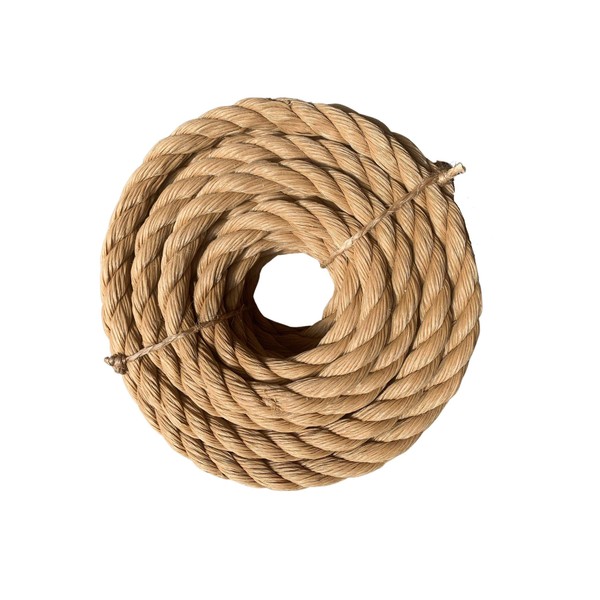 ATERET Twisted ProManila - UnManila Rope I 1 inch x 50 feet I 3 Strand Synthetic Polypropylene Rope I Multipurpose, Lightweight, Weather-Resistant Cord for Decor, Landscaping & DIY Projects