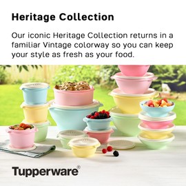 Tupperware Heritage Collection 7.6 Cup Cookie Canister - Vintage Blue Color, Dishwasher Safe & BPA Free Container - (1.8 L)