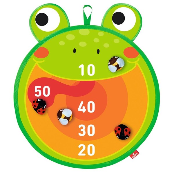 moses 16164 Crawling Beetle Velcro Throwing Game with 4 Velcro Balls, Dart Game in Cute Look, Outdoor Toy for Children from 4 Years