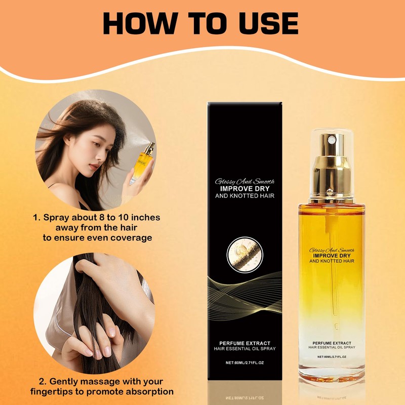 Hair Treatment Oil, Clear Hair Oil Spray Improve Dry and